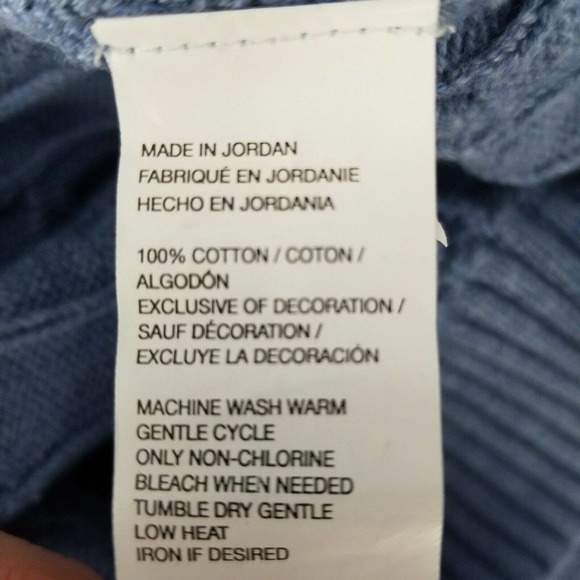 Izod Mens Blue Cable Knit 1/4 Zip Pullover Sweater M - Picture 11 of 11